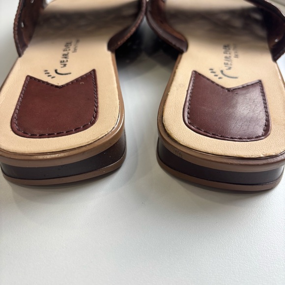Elegant Brown genuine leather upper Slide Sandals - Picture 4 of 8